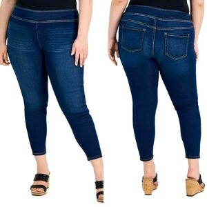 💇‍♀️INC Blue Pull-On Stretchy Skinny Leg Jegging Jeans Size 18W